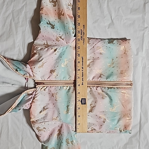 penelope mack ltd Girls Size 2T Multicolor Unicorn Hooded Zippered Jacket Used - Picture 10 of 12